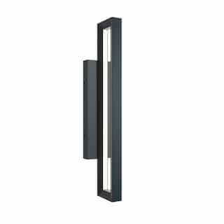 24-in 25W Liam Outdoor Sconce, 875 lm, 120V-277V, CCT Select, Black