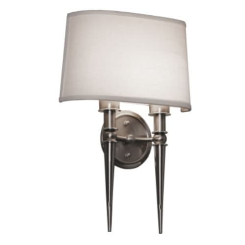 14W LED Montrose Wall Sconce, 2-Light, 120V, Selectable CCT, Nickel