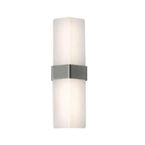 14W LED Naples Wall Sconce, 1000 lm, 120V-277V, Selectable CCT, Nickel