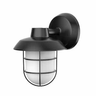 9-in 12W Odell Outdoor Sconce w/ Photocell, 120V, CCT Select, Black