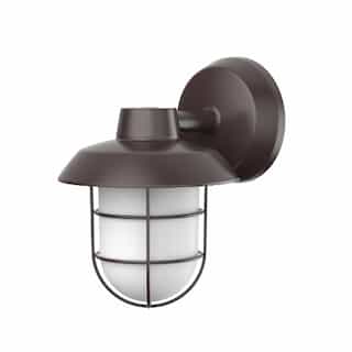 9-in 12W Odell Outdoor Sconce w/ Photocell, 120V, CCT Select, Bronze