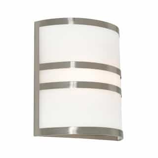 11-in 60W Plaza Wall Sconce, 2-Light, E26, 120V, Brushed Nickel