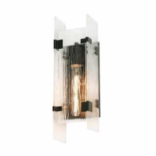 60W LED Pioneer Wall Sconce, 1-Light, E26, 120V, Black