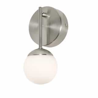 9-in 7.5W Pearl Wall Sconce, 495 lm, 120V, 3000K, Nickel