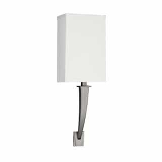9W LED Sheridan Wall Sconce, 1-Light, Selectable CCT, Nickel/White