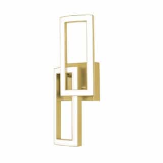 17-in 25W Sia Wall Sconce, 1250 lm, 120V-277V, CCT Select, Gold