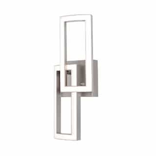 17-in 25W Sia Wall Sconce, 1250 lm, 120V-277V, CCT Select, Nickel