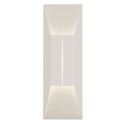 20W LED Summit Wall Sconce, 1300 lm, 120V, 3000K, White/Silver