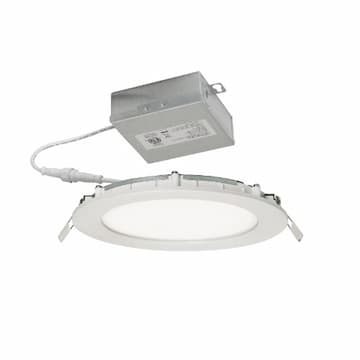 6-in 13W LED Tuck Recessed Downlight, 1170 lm, Selectable CCT, White