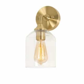 11-in 60W William Wall Sconce, 1-Light, E26, 120V, Brass