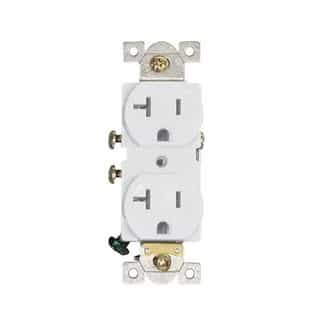 20 Amp, Duplex Receptacle Outlet, White