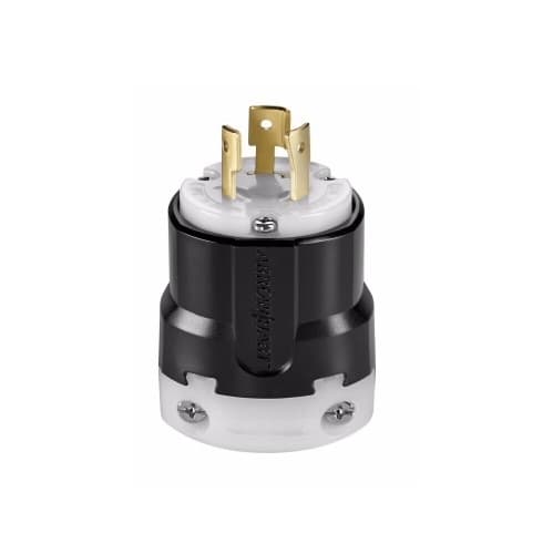 Eaton Wiring 20 Amp Locking Plug, NEMA L11-20, 250V, Black/White
