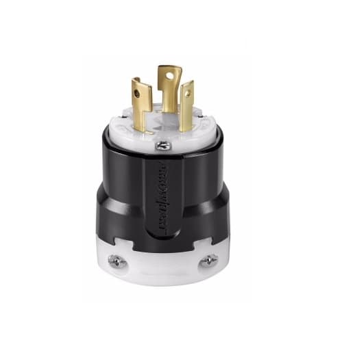 Eaton Wiring 30 Amp Locking Plug, NEMA L11-30, 250V, Black/White