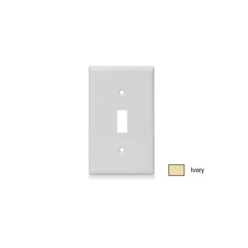 1-Gang Toggle Switch Wall Plate, Ivory