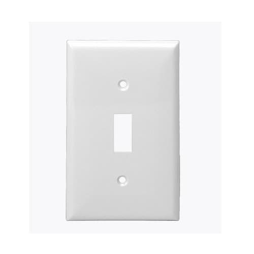 1-Gang Standard Toggle Switch Wall Plate, White