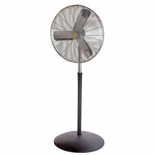 24-in Commercial Non-Oscillating Pedestal Fan, 3-Speed, 115V