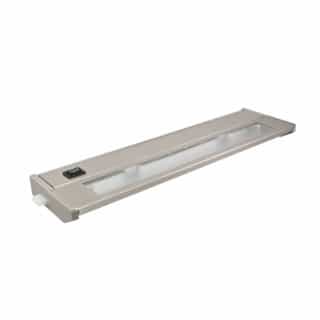 10-in 20W Priori Xenon LED Undercabinet Light, Dimmable, 75 lm, 2700K, Brushed Steel