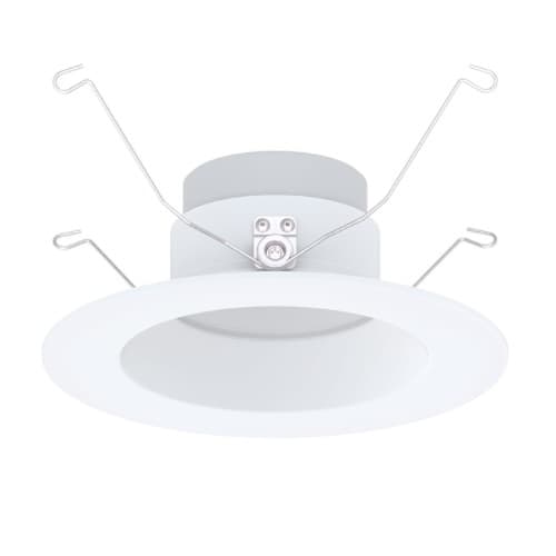 5/6-in 15W LED Recessed Downlight, 1200 lm, 120V, Selectable CCT, WHT