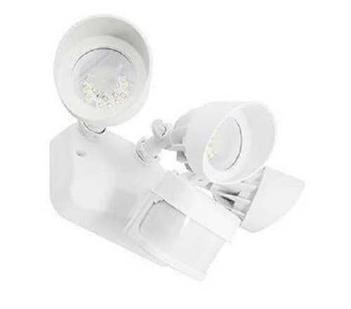 36W LED Security Light w/ Motion Sensor, Triple, 2025 lm, 100V-240V, 3000K, White