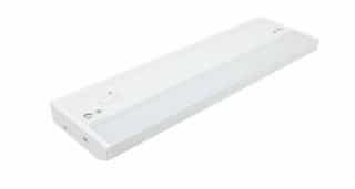 12-in 4W LED Linear Undercabinet Light, Dimmable, 270 lm, 120V, 3000K, White