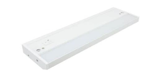 12-in 4W LED Linear Undercabinet Light, Dimmable, 270 lm, 120V, 3000K, White