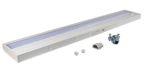 24-in 8W LED Linear Undercabinet Light, Dimmable, 515 lm, 120V, 3000K, White