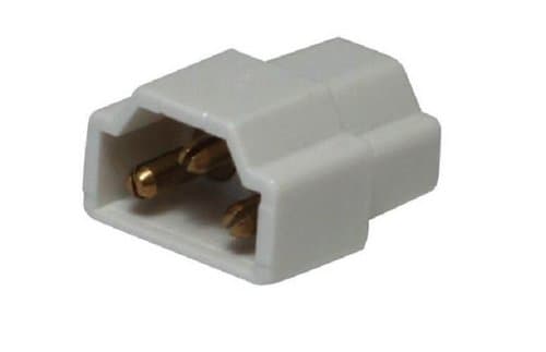 Inline Connector For End-to-End LED Complete Light Connection, White