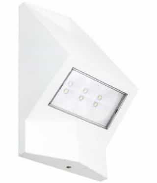 6W Wedge LED Wall Light, 463 lm, 100V-150V, 3000K, White