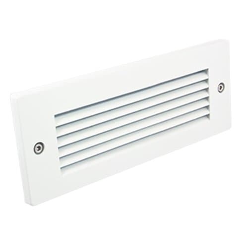 White Horizontal Louver Faceplate for BB-LED Step Light Series