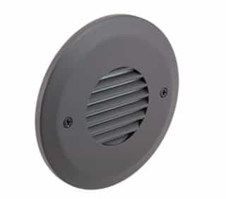 American Lighting Outer Circle Series Round Step Light w/ Louvered Faceplate, Dark Bronze