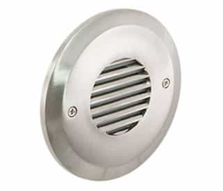 American Lighting Outer Circle Series Round Step Light w/ Louvered Faceplate, Nickel