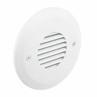 Outer Circle Series Louvered Faceplate for Round Steplight, White, Case of 6