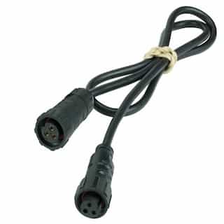 15-ft Shielded Signal Cable, w/ Male and Female Connectors, Black