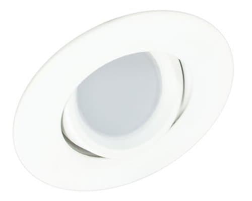 White, 8W 3 Inch Round Swivel LED Downlight, 3000K, Dimmable