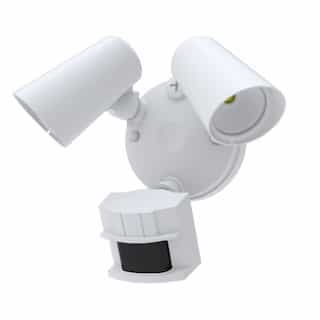 American Lighting 20W Fora LED Flood Light w/ Motion Sensor, 120V, 1600lm, 3000K-5000K, White