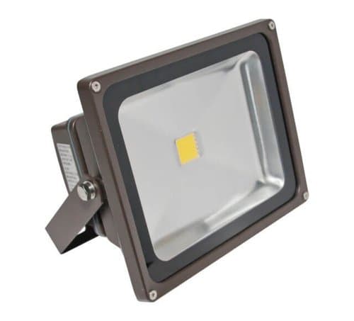 4500K 30W 100-277V Panorama Pro COB LED Floodlight, Dark Bronze
