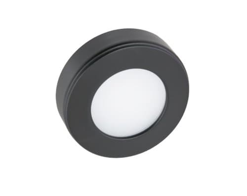 2.8W Round Omni LED Puck Light, 126 lm, 24V, Tunable CCT, Black