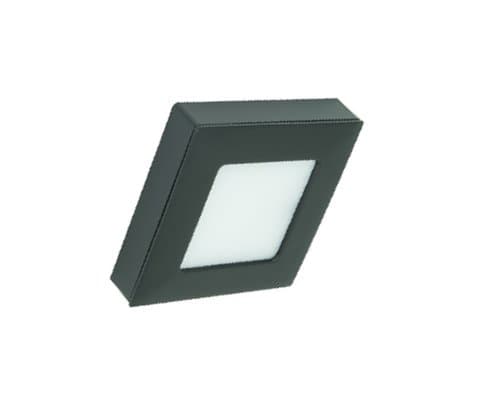 3W Square Omni LED Puck Light, 140 lm, 24V, Tunable CCT, Black