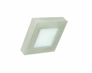 Nickel, 3W Square, Omnidirectional, Tunable LED Puck Light, Single