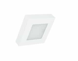 White, 3W Square, Omnidirectional, Tunable LED Puck Light, Single