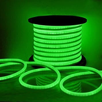 Green, 2.8W, 24V,  LED Cuttable Polar-2 Neon Strip, 150 Ft Reel