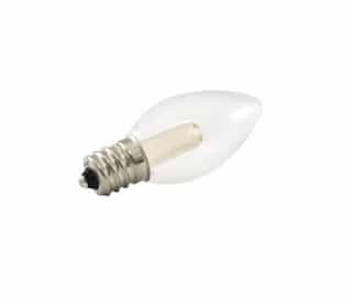 American Lighting .5W LED C7 Decorative Bulb, Dimmable, E12, 14 lm, 120V, 2700K, Clear