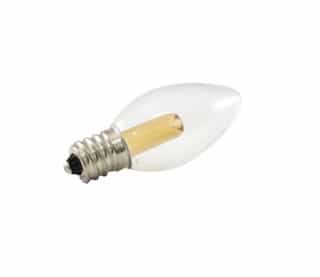 American Lighting .5W LED C7 Decorative Bulb, Dimmable, E12, 9 lm, 120V, 1900K, Clear