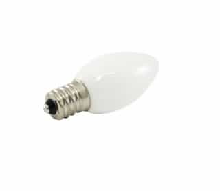 American Lighting .5W LED C7 Decorative Bulb, Dimmable, E12, 14 lm, 120V, 2700K, Opaque Glass