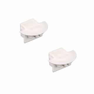 Double Flange End Cap with Hole for TruLux Series Strip Light Fixture