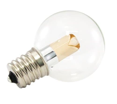1W LED G40 Pro Decorative Bulb, Dimmable, E17, 25 lm, 120V, 2400K, Clear