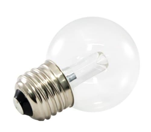 1.4W LED G50 Pro Decorative Bulb, Dimmable, E26, 48 lm, 120V, 5500K, Clear