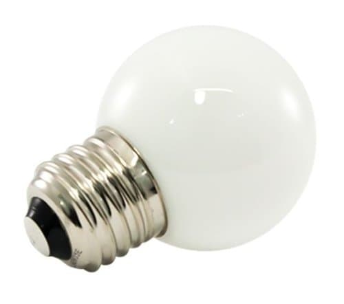 1.4W LED G50 Pro Decorative Bulb, Dimmable, E26, 60 lm, 120V, 5500K, Opaque