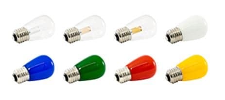 American Lighting 1.4W LED S14 Pro Decorative Bulb, Dimmable, E26, 120V, Opaque Green, Box of 25