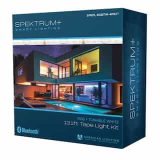 American Lighting 13-ft 7W/ft Spektrum LED Tape Light Kit, 24V, Selectable CCT & RGB